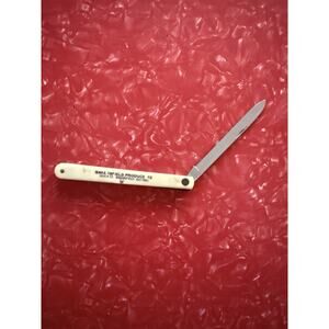 Vintage Melon Fruit Knife Toothed Serrated Blade Advertising